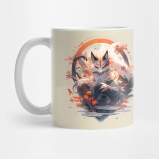 Japanese Kitsune Fox Illustration Mug